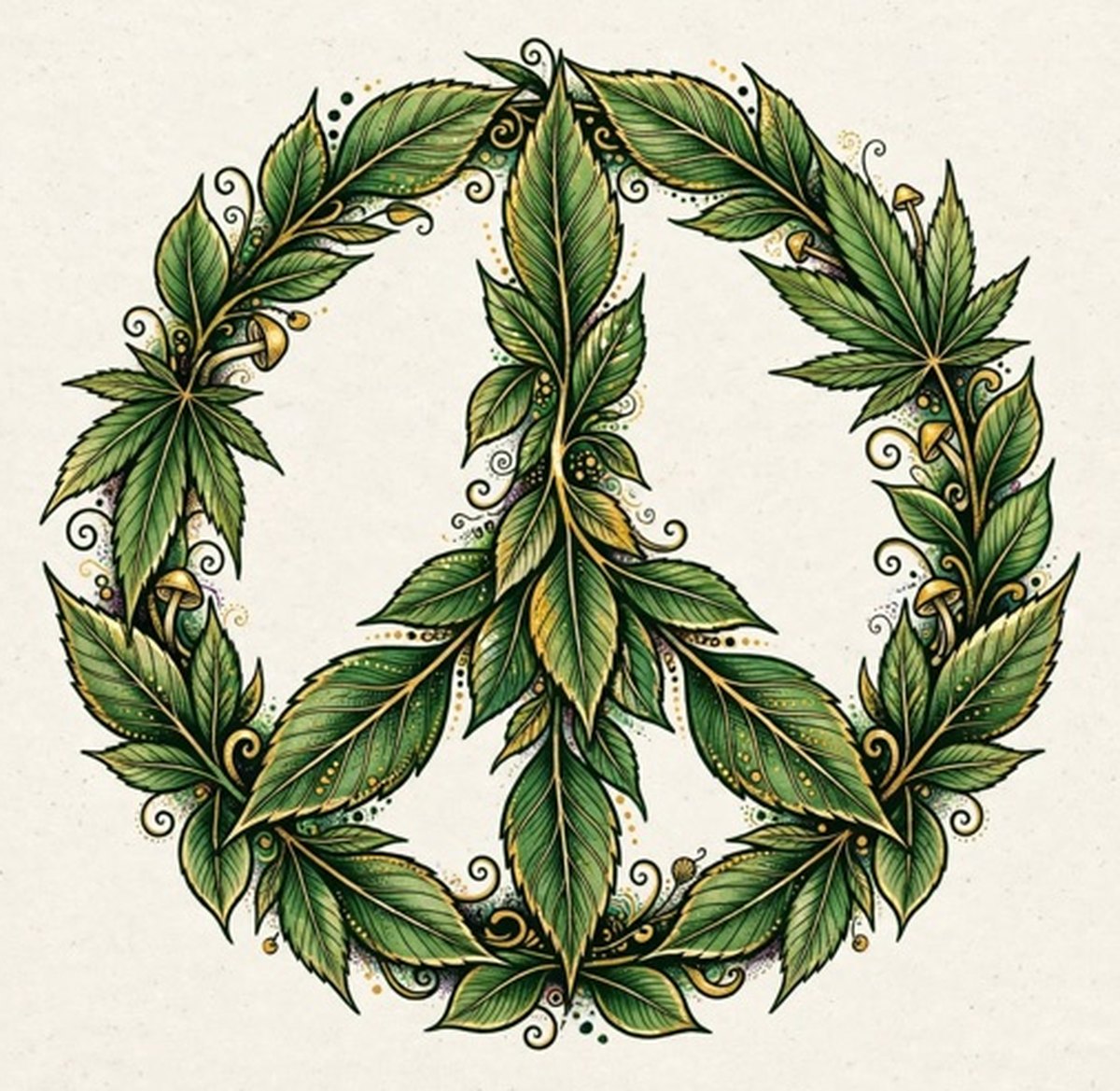 Leaf Peace Sign