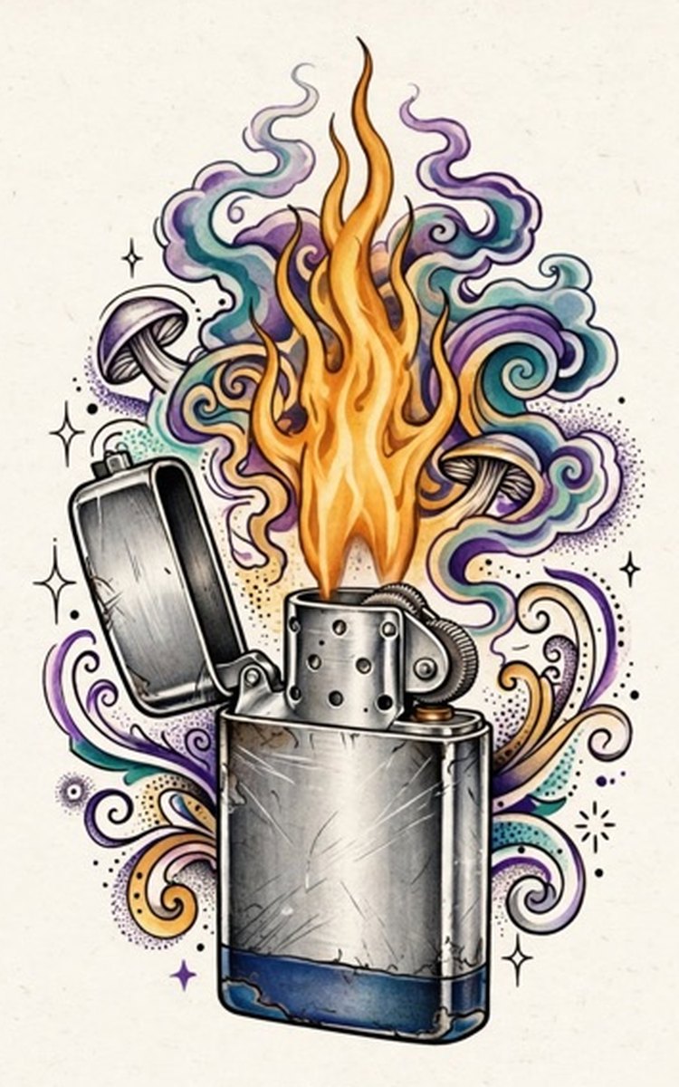 Lighter and Flame
